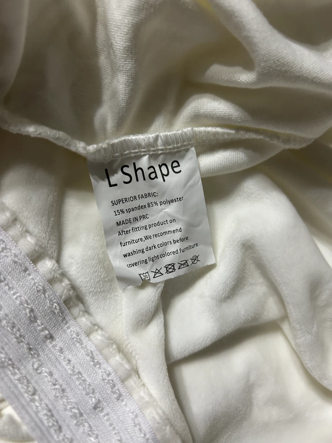 New One Pack White Right Chaise L-Shape Sofa Cover - photo 4