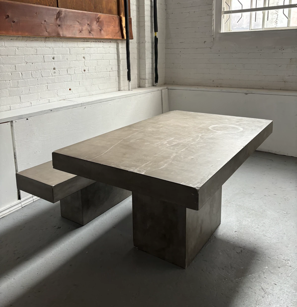 concrete table & bench - photo 3