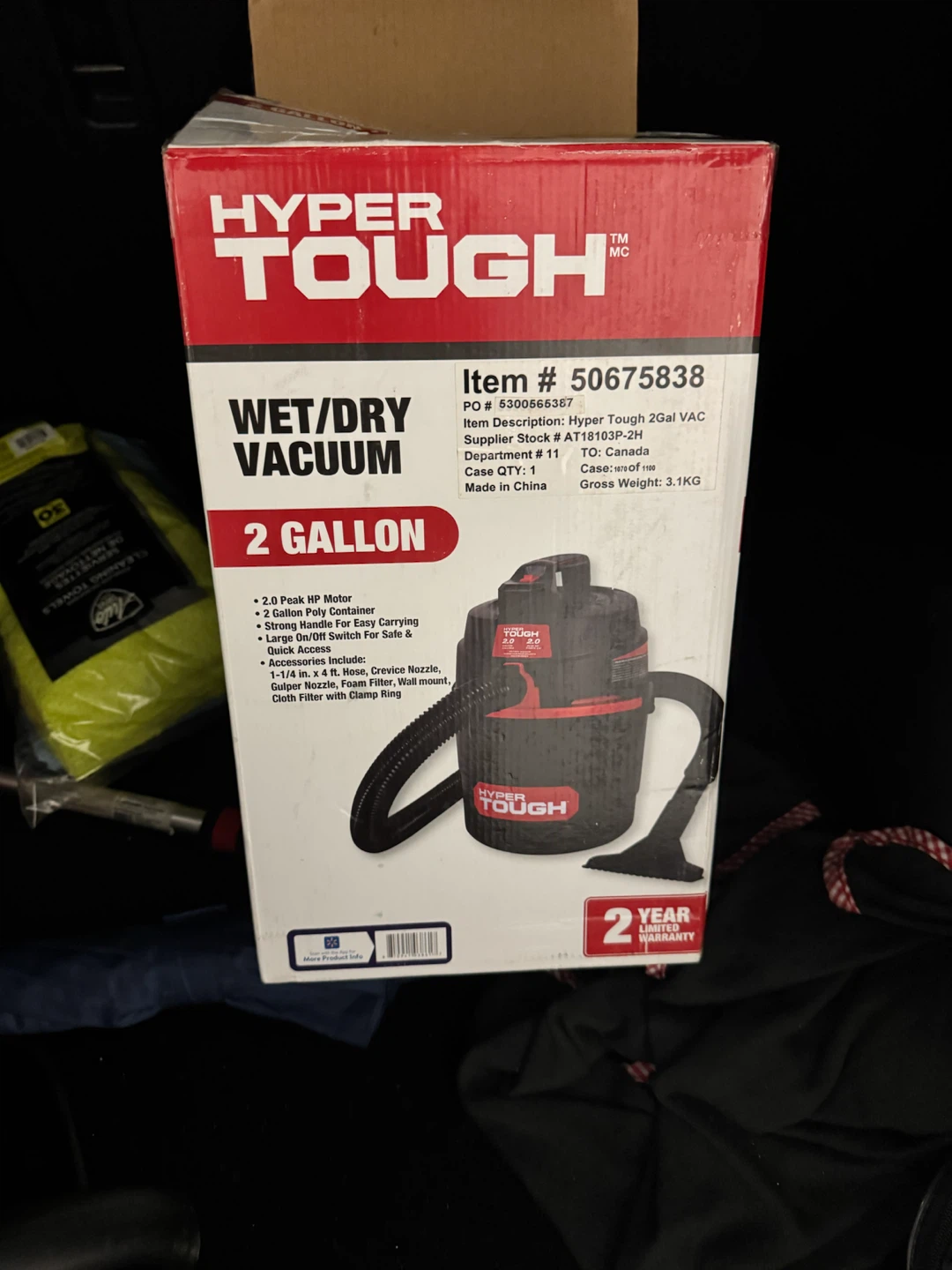 Hyper Tough 2 Gallon Wet/Dry Vacuum - photo 2