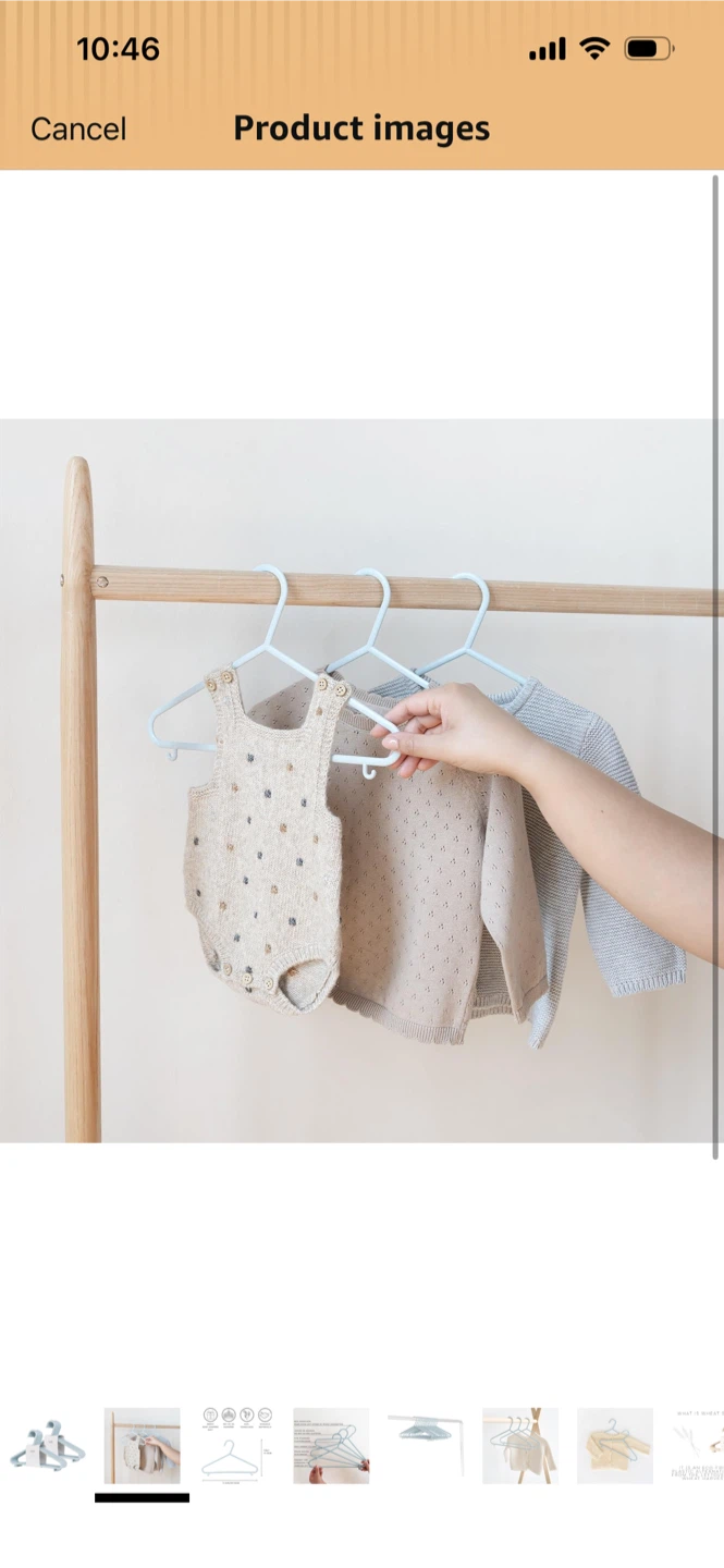 New-3 Sprouts Wheat Straw Baby Hangers 30 Pack Speckled Blue