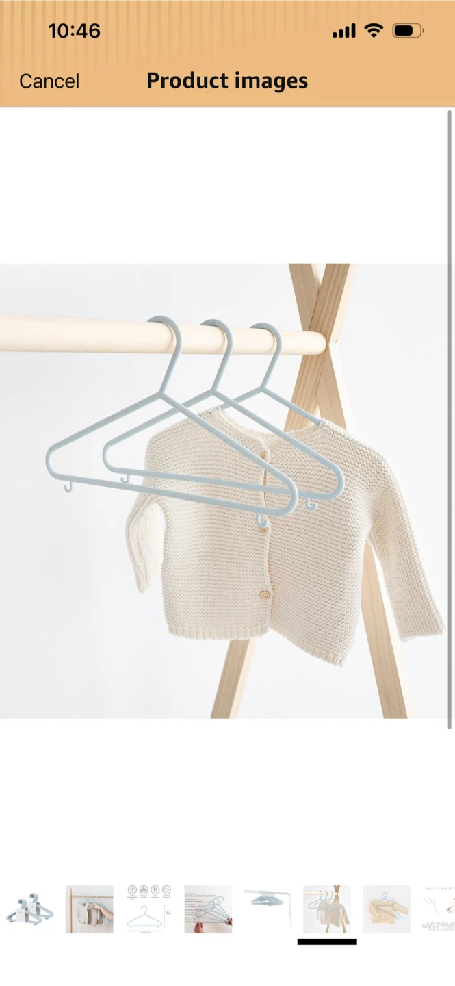 New-3 Sprouts Wheat Straw Baby Hangers 30 Pack Speckled Blue - photo 5