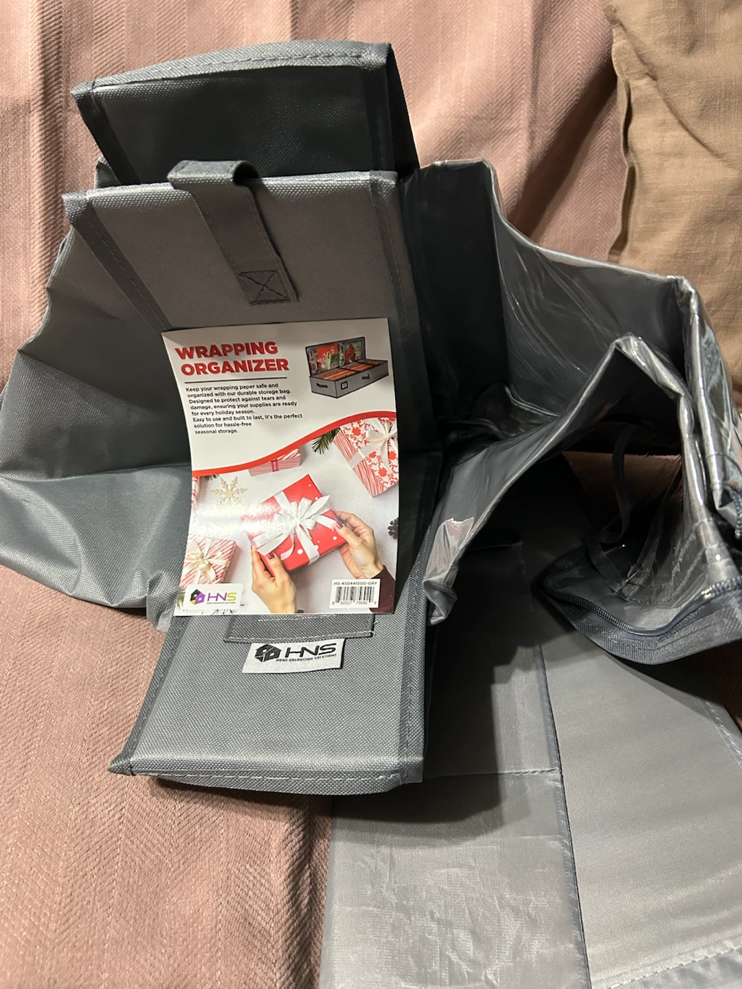 New-HNS Grey Wrapping Paper Organizer Bag - photo 5
