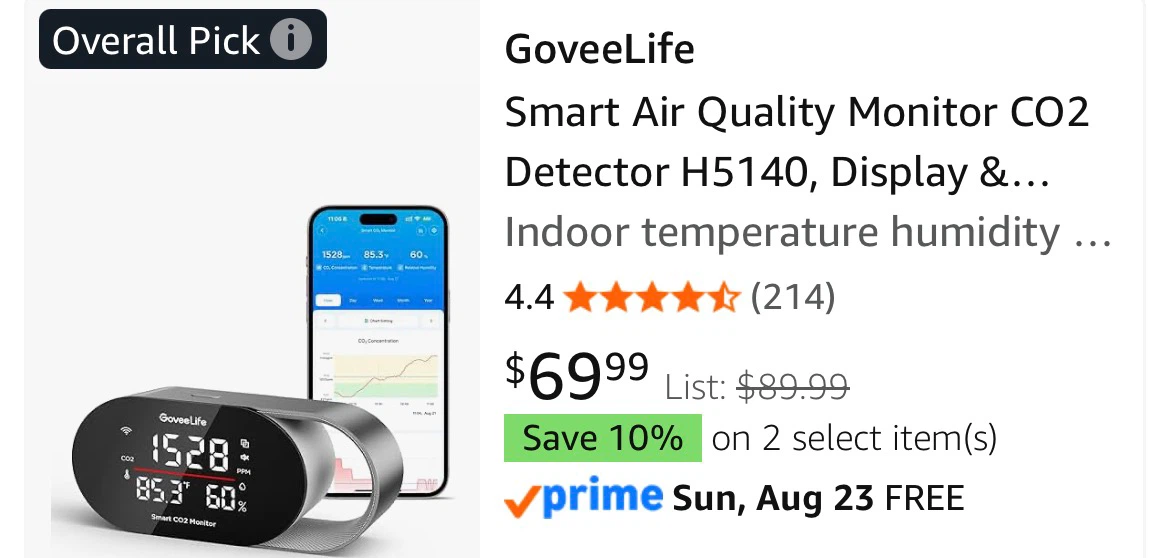 GoveeLife Smart Air Quality Monitor - photo 3