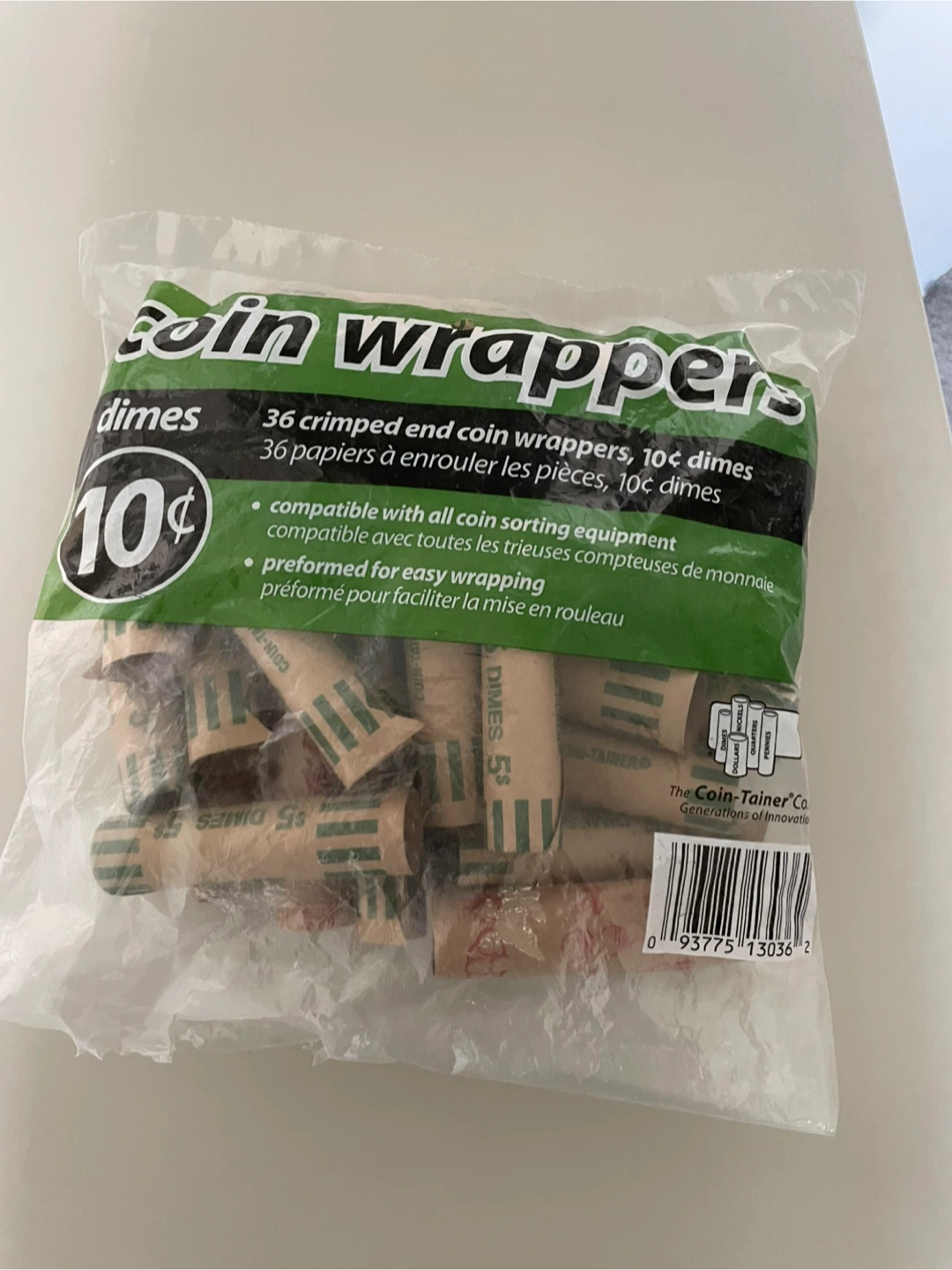 Coin Wrappers for Dimes