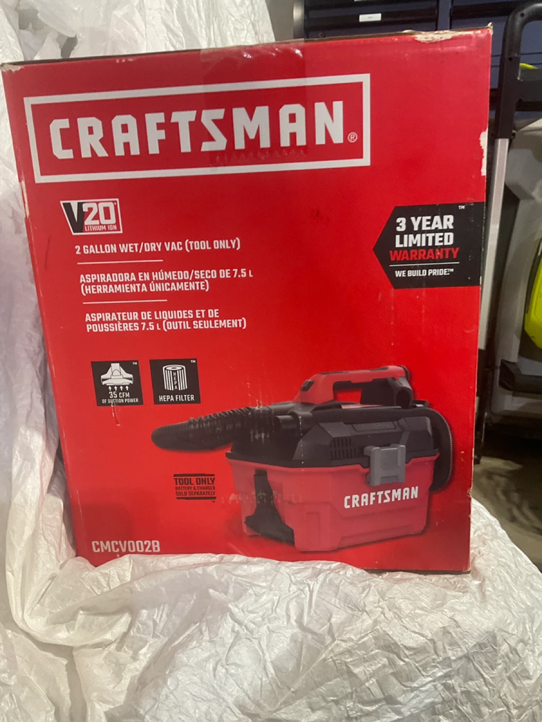 Craftsman V20 2 Gallon Cordless Wet/Dry Vac - photo 3