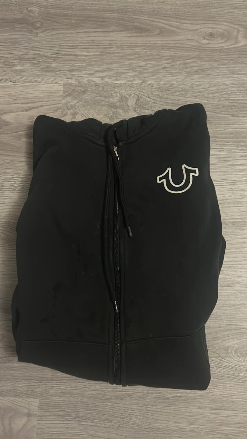 True Religion Black Buddha Zip-up Hoodie Small
