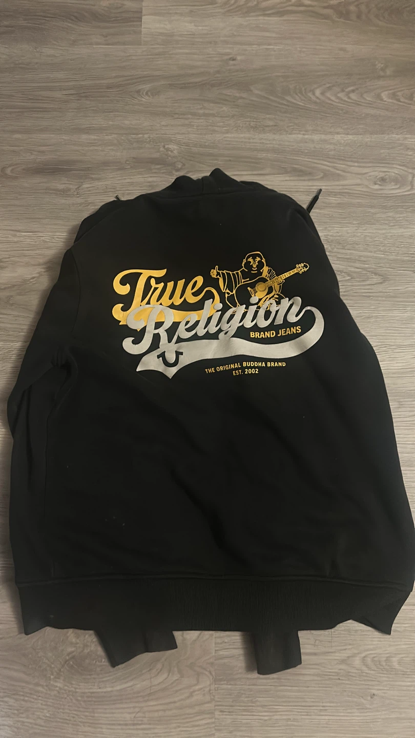 True Religion Black Buddha Zip-up Hoodie Small - photo 4
