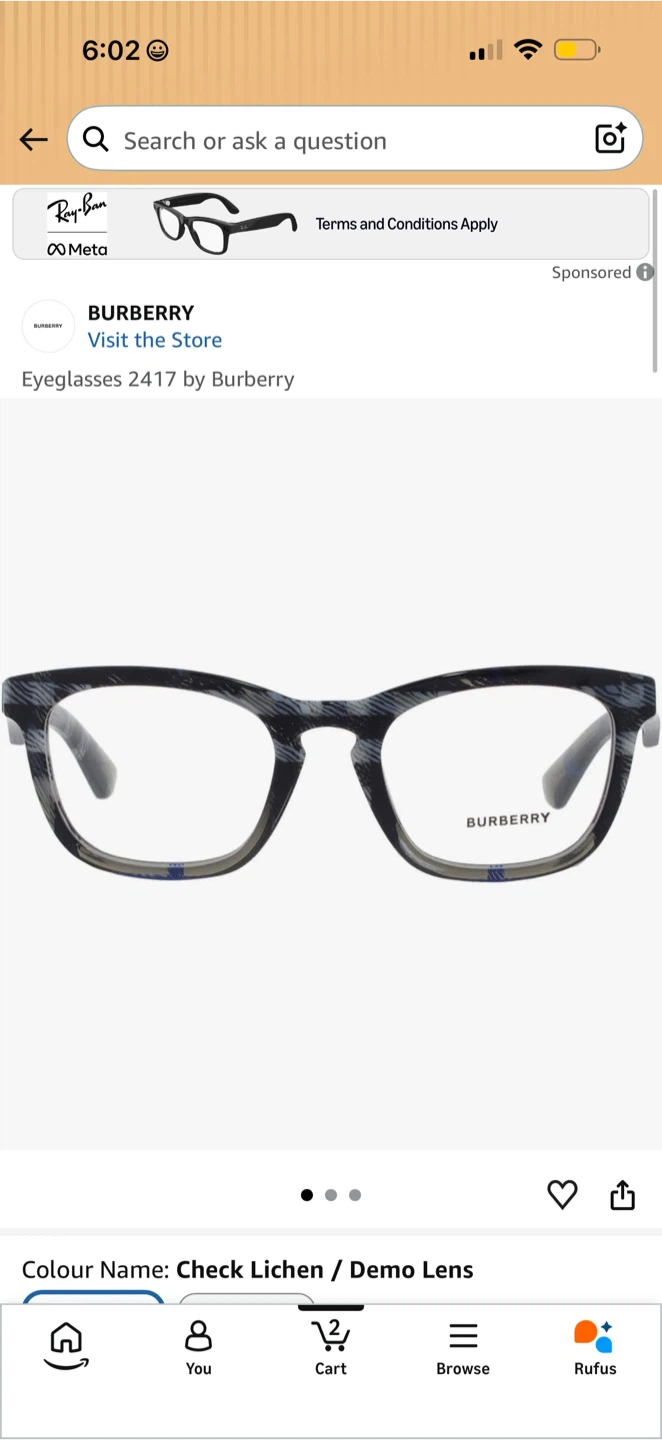 Burberry glass