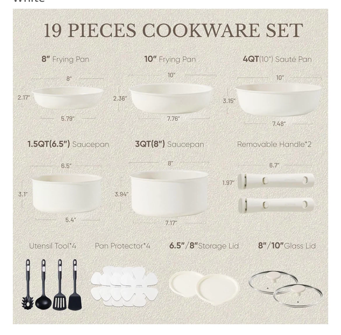 CAROTE 19pcs Pots and Pans Set - photo 5