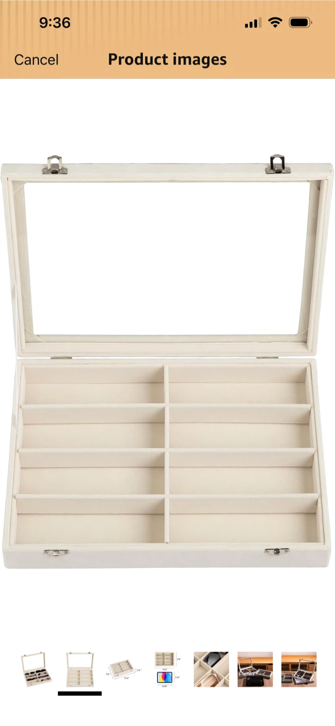 New-Beige 8 slot sunglasses storage case - photo 2
