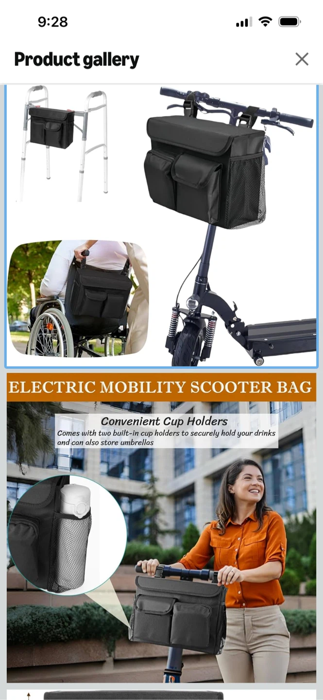New-Electric Mobility Scooter Organizer Bag in Black - photo 2