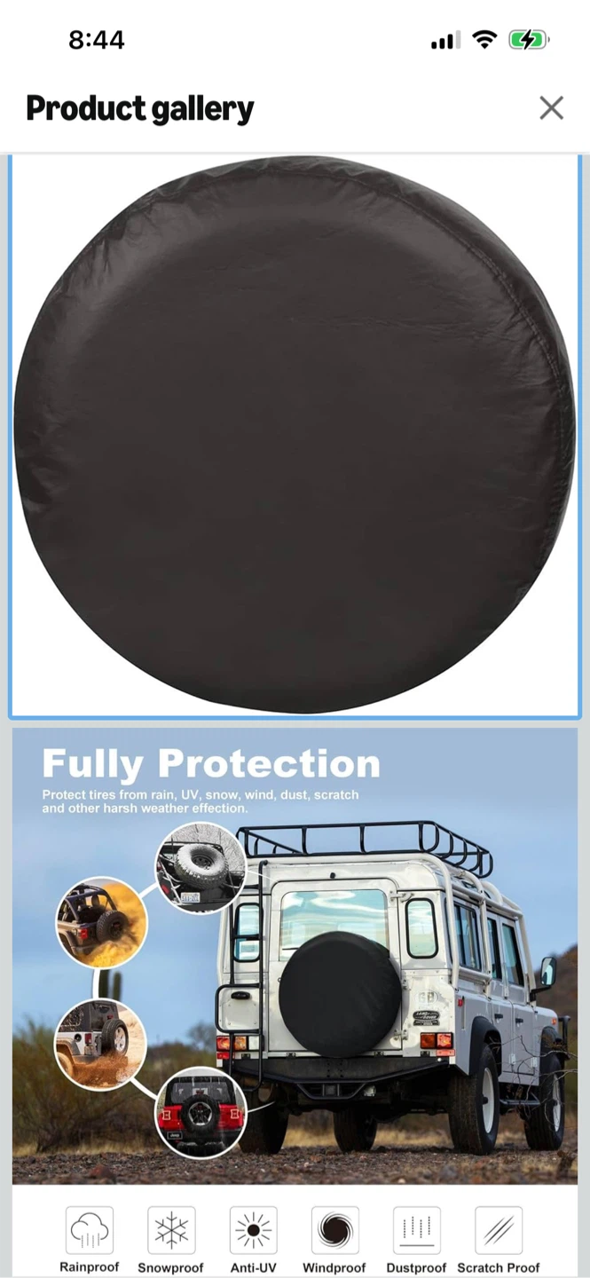 New 4 Pack Lanmountain Tire Cover 24-26 inch Black - photo 2