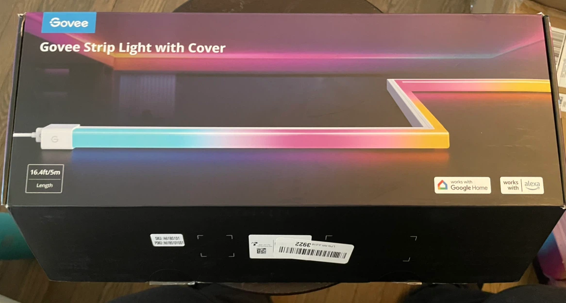 Govee RGBIC LED Strip Lights 16.4ft with Covers