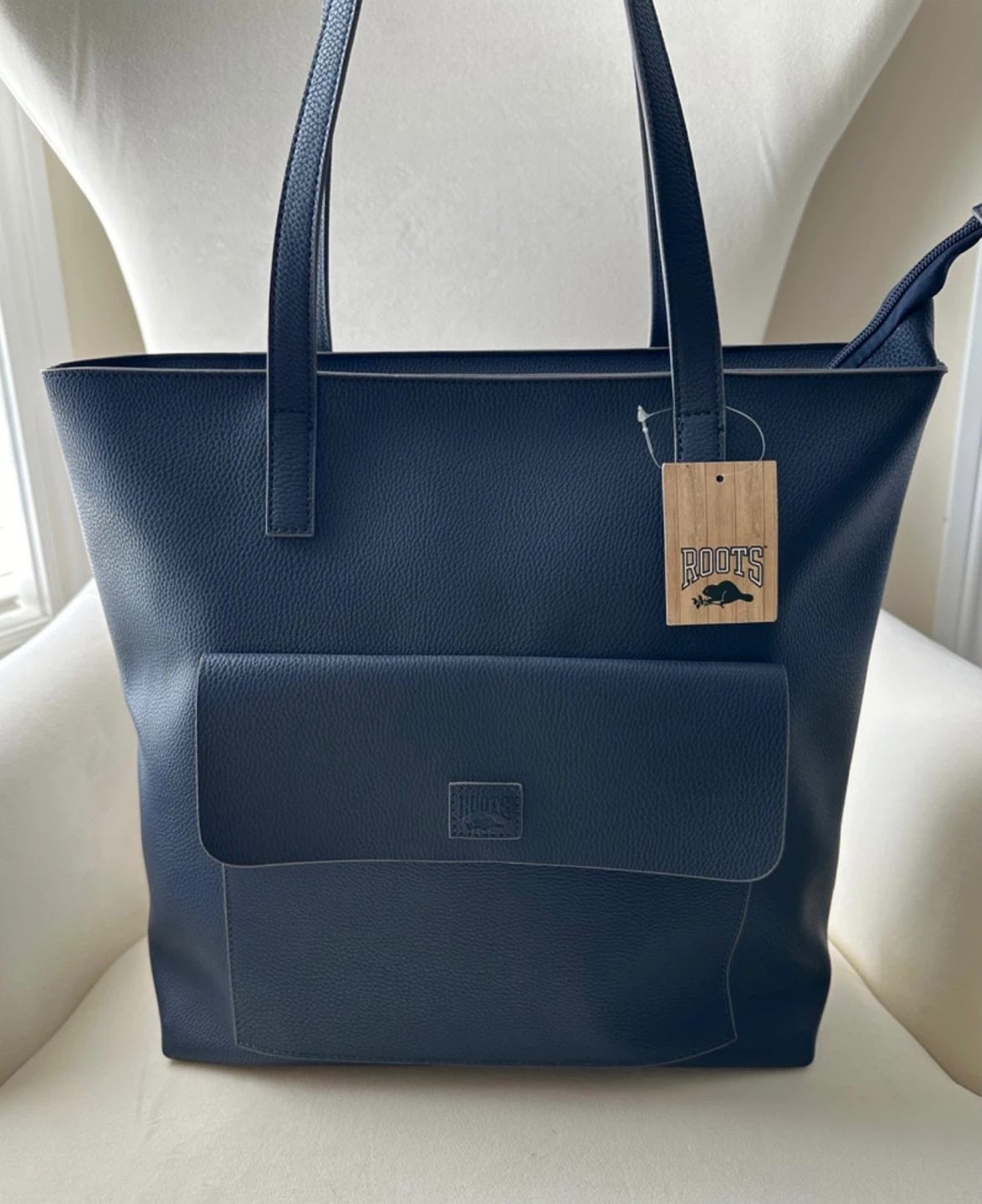 NEW! Roots Leather Tote Bag