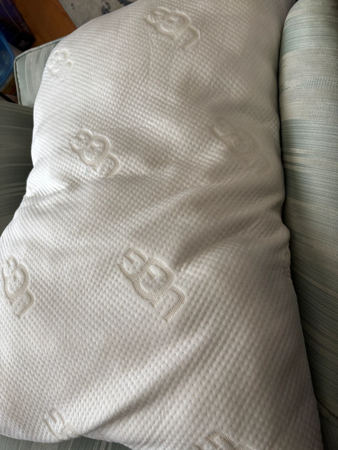 White UGG Textured Logo Bed Pillow