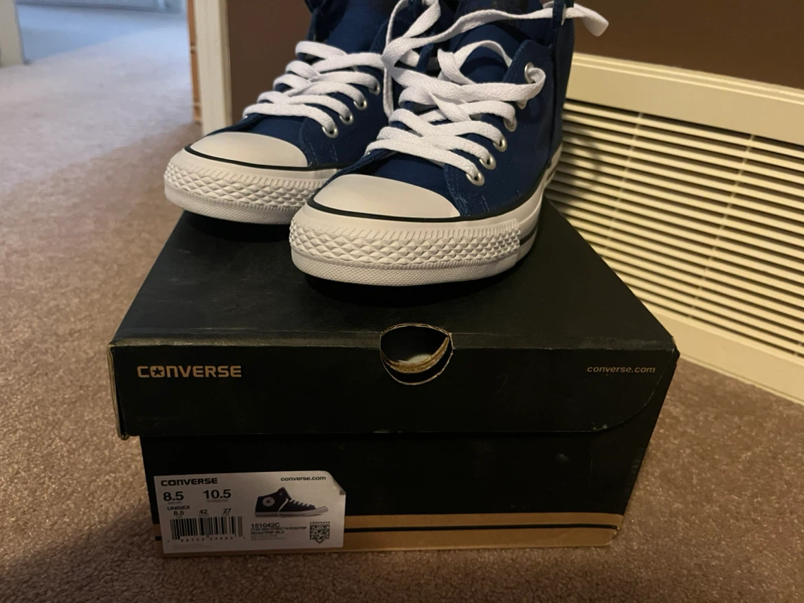 Converse Roadtrip Blue High Street Hi Shoes Size 8.5