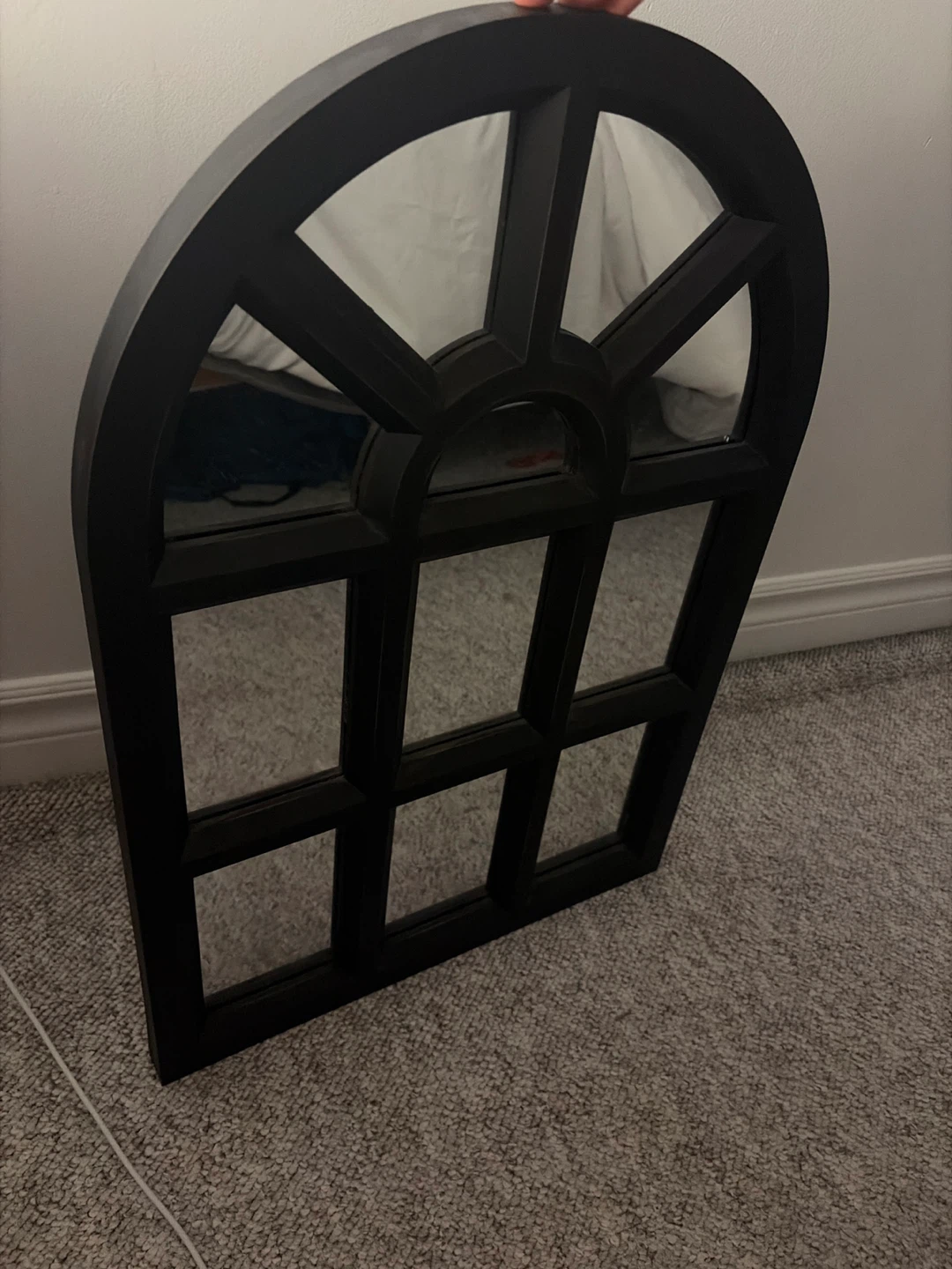 Black Window Pane Mirror