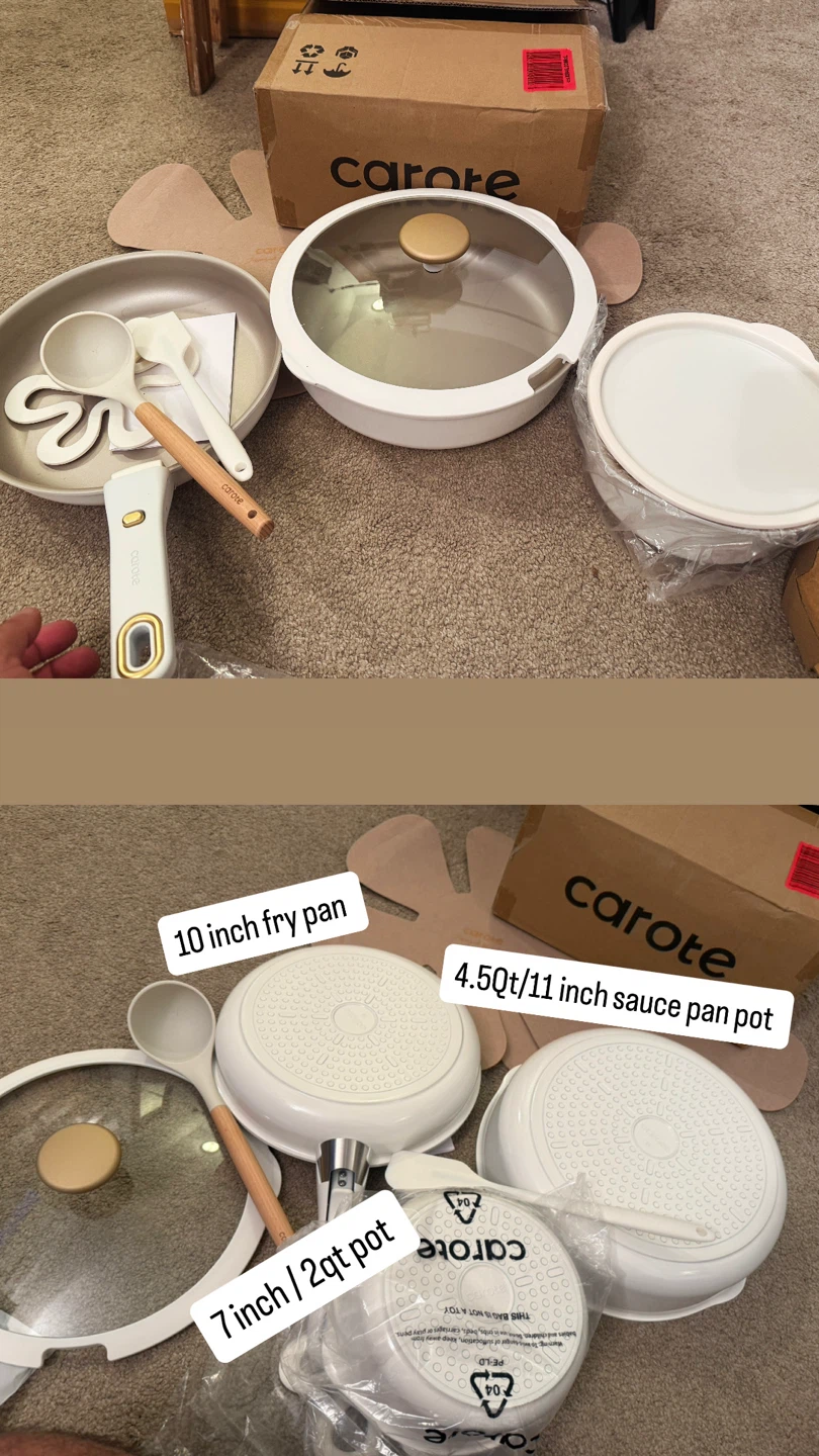 Carote Nonstick Cookware Set with Lids