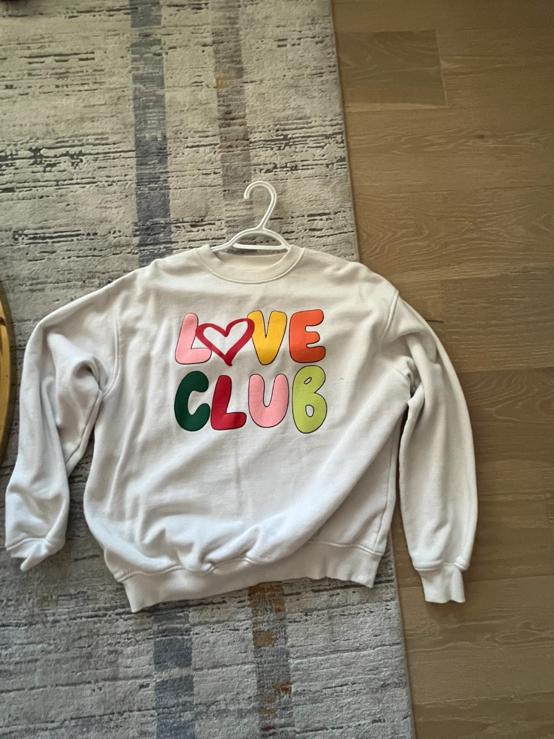 White Love Club Graphic Sweatshirt