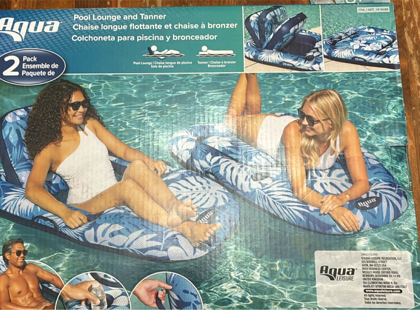 New Aqua Pool Lounge and Tanner 2 Pack