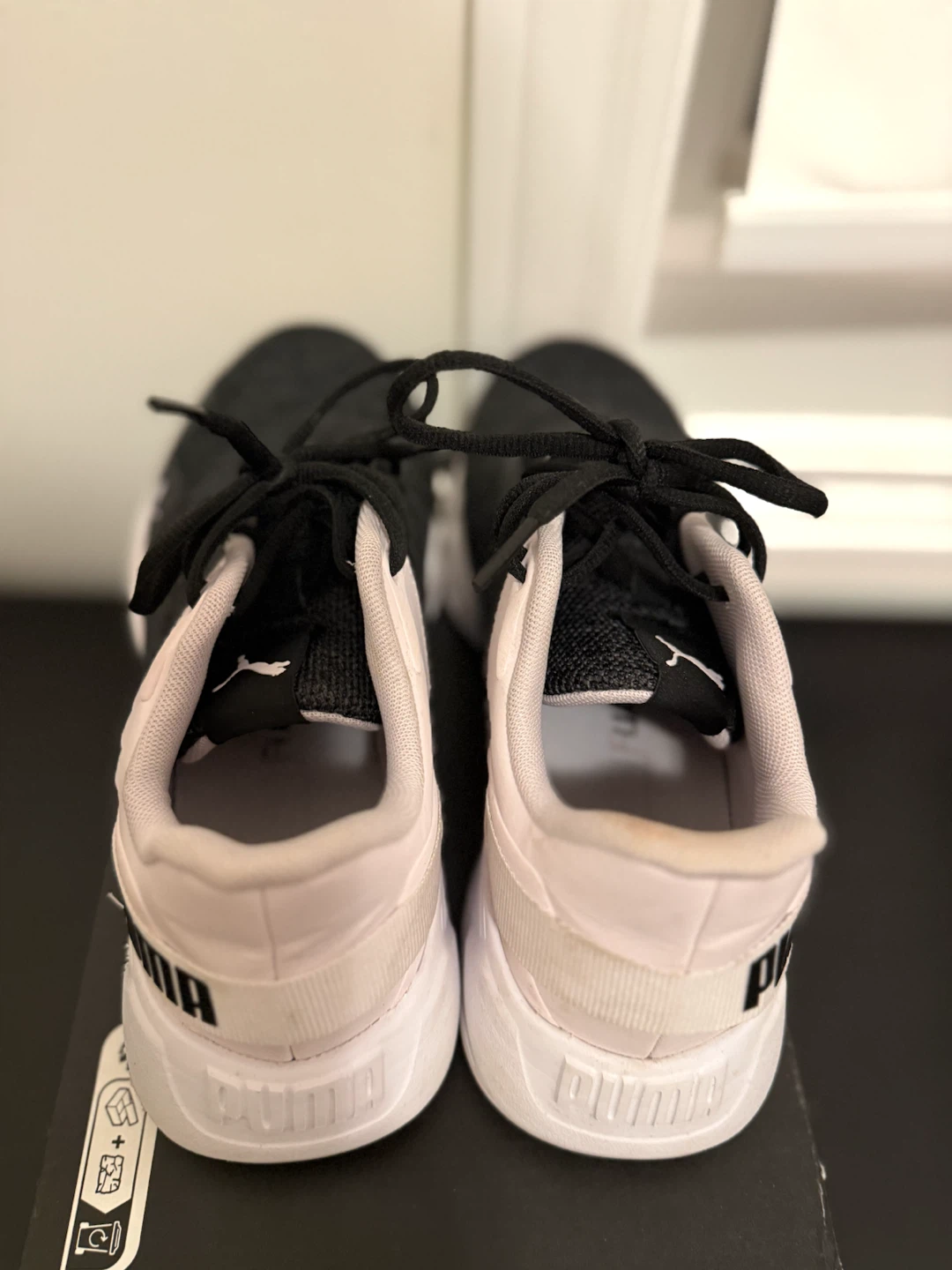 Puma black and pink mesh running shoes - photo 5