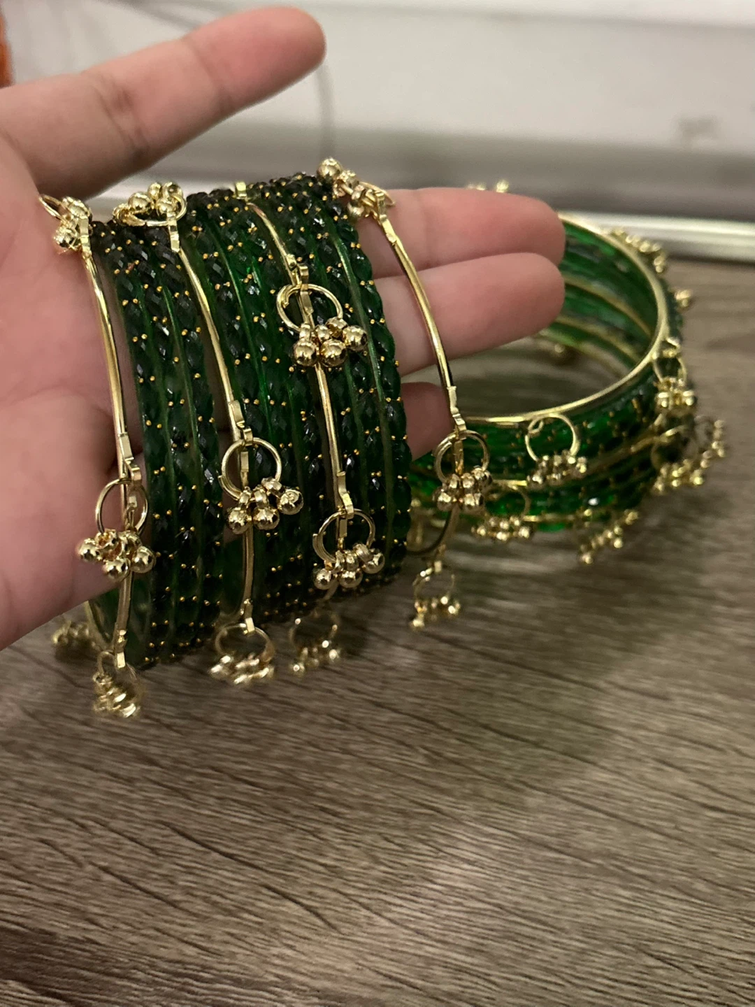 Kashmiri Bangles Green Size 2.10
