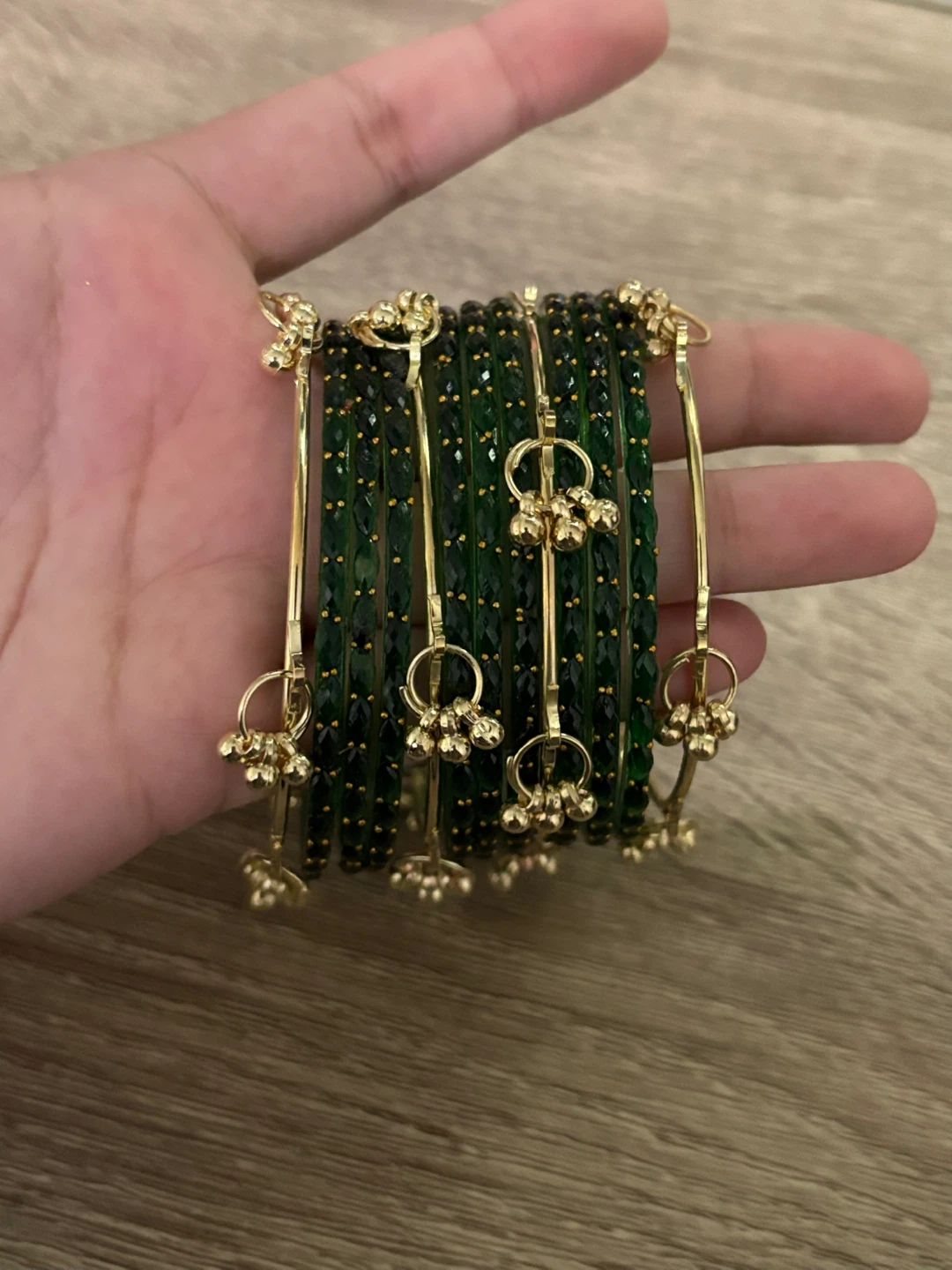 Kashmiri Bangles Green Size 2.10 - photo 2