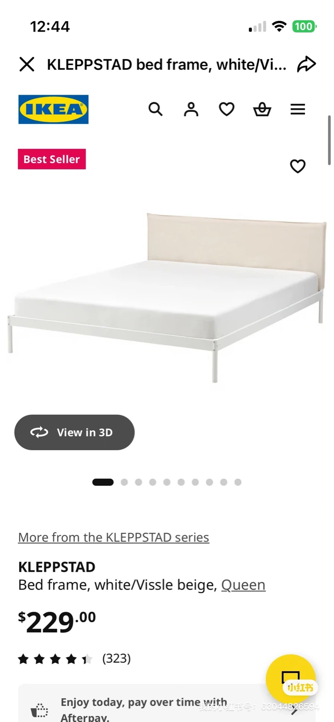 White IKEA queen sized bedframe and mattress