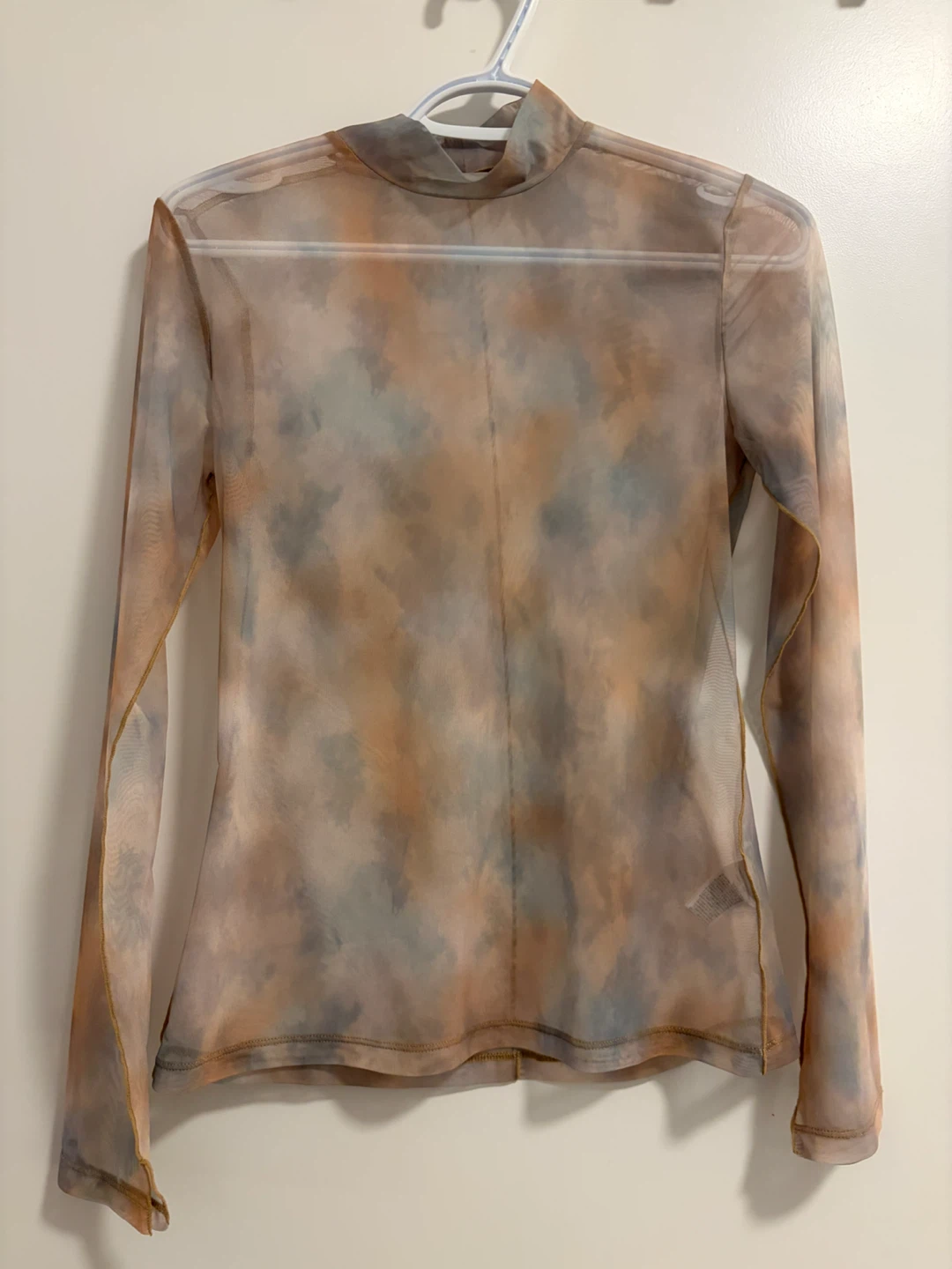 GU / Mesh Turtleneck Top - Size S
