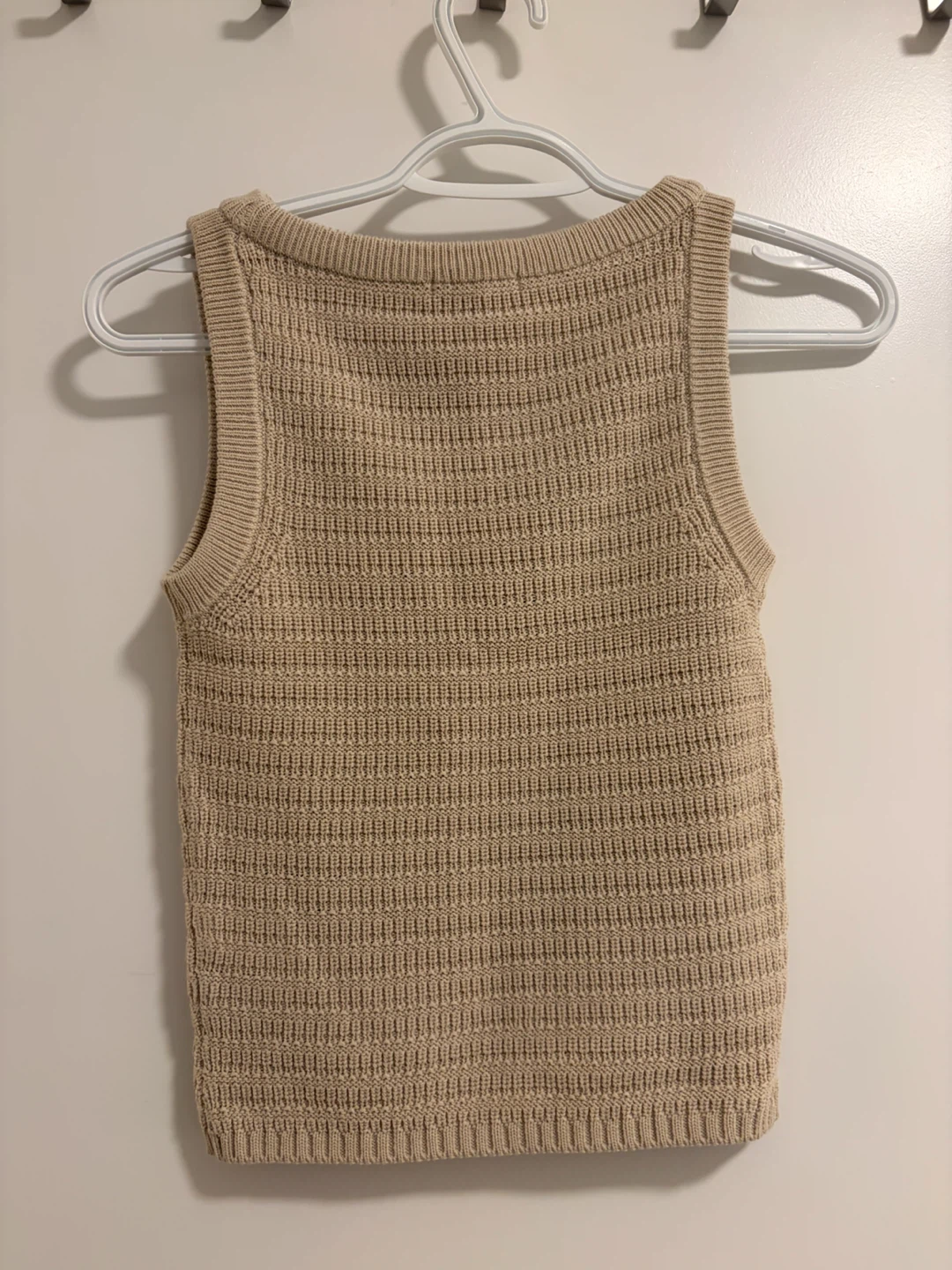 GU / Women's Knit Tank Top - Beige XS - photo 2