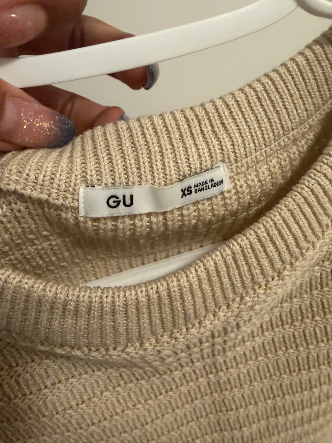 GU / Women's Knit Tank Top - Beige XS - photo 3