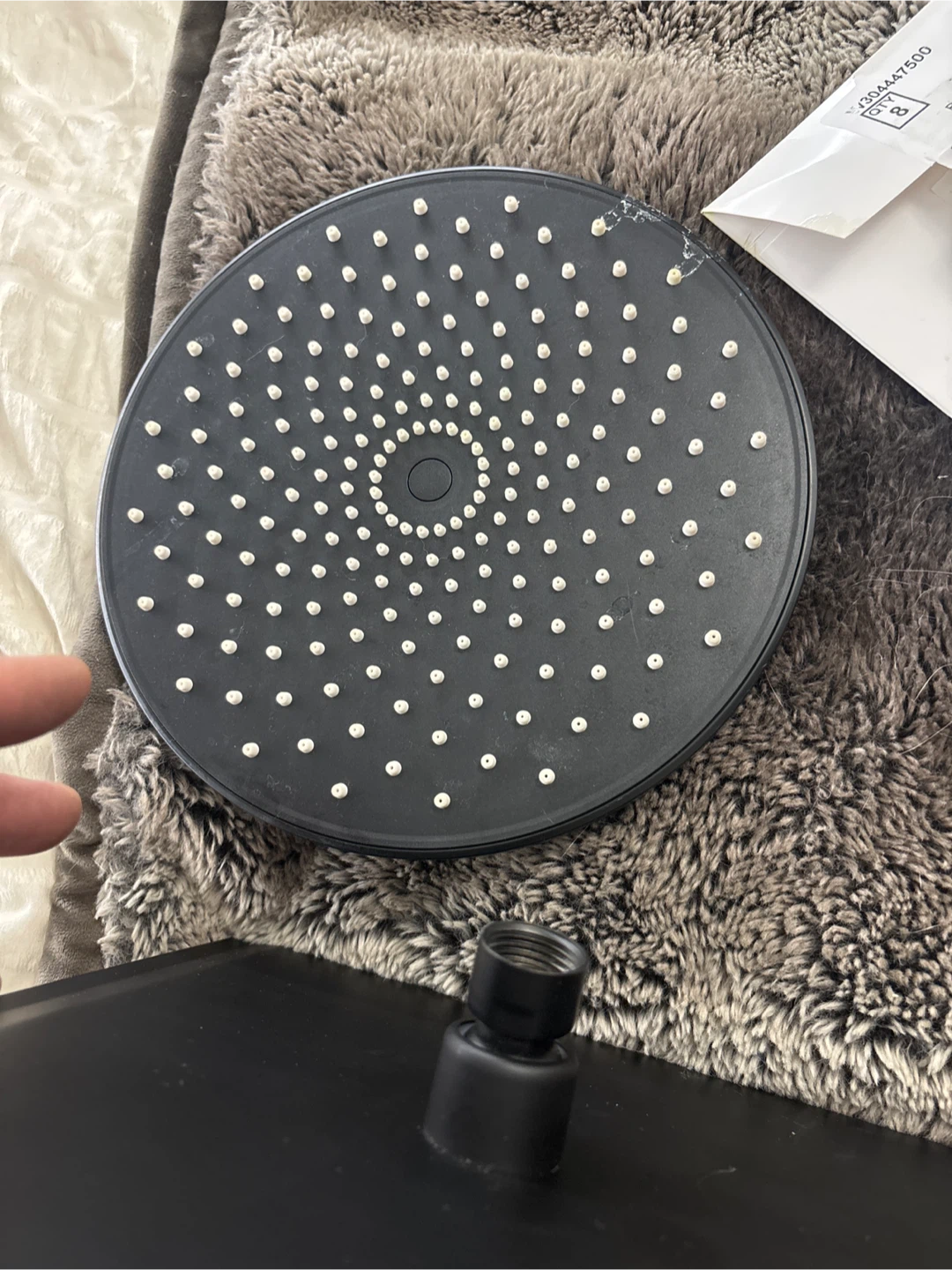 Black Round Shower Head