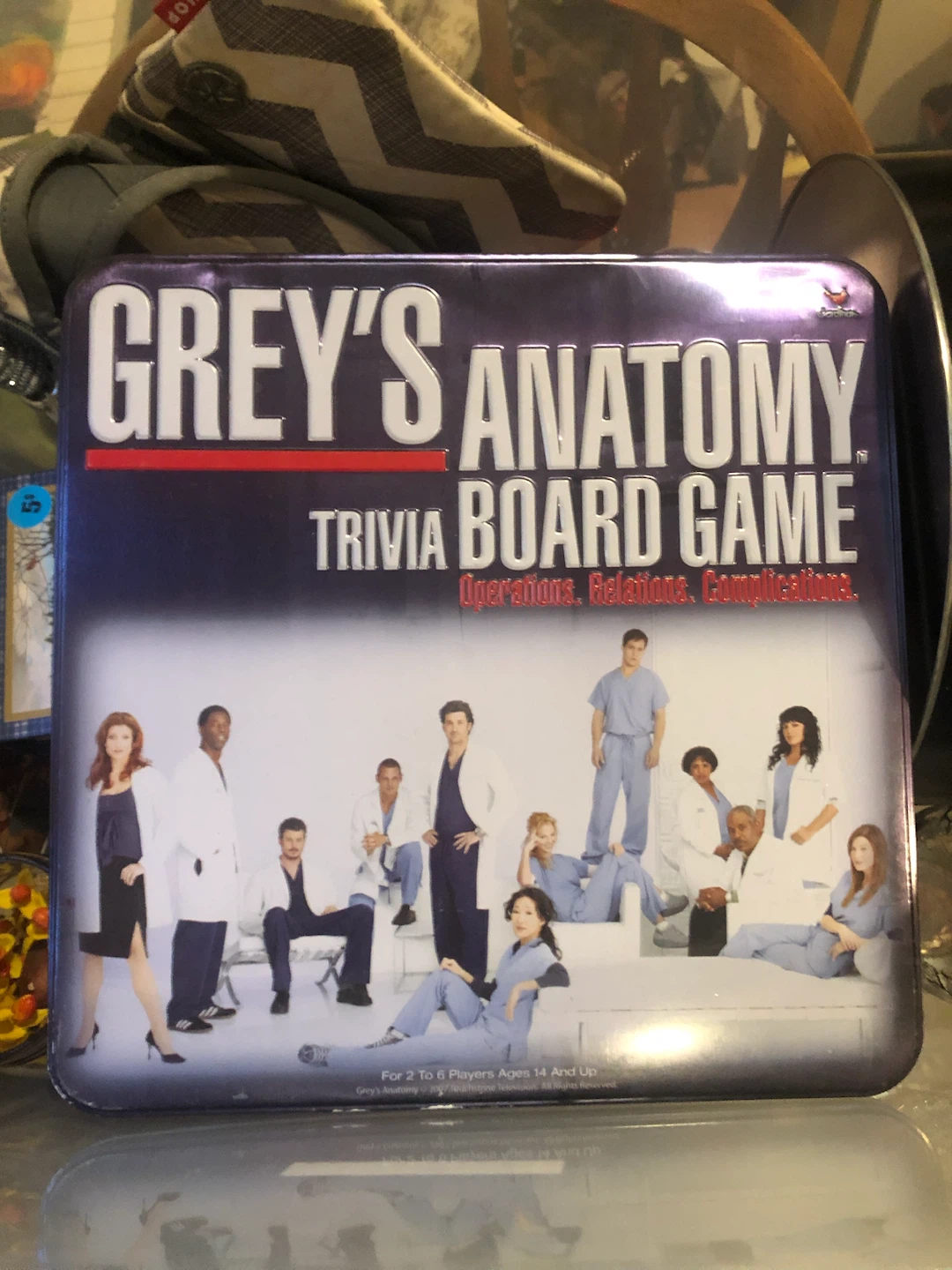 Grey's Anatomy Trivia Board Game in Metal Tin
