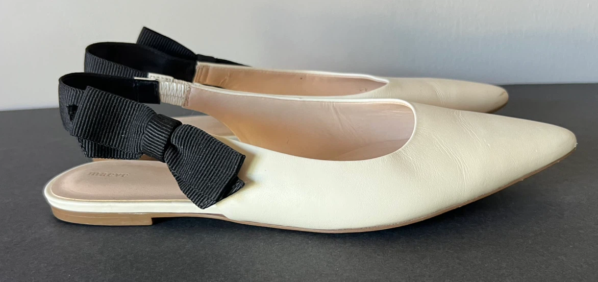Maeve Cream Pointed Toe Slingback Flats - photo 5