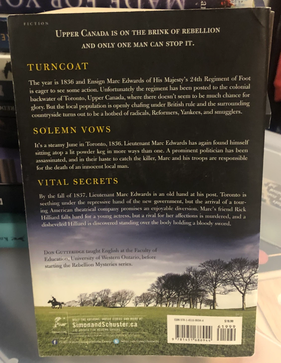 The Rebellion Mysteries by Don Gutteridge Paperback - photo 2