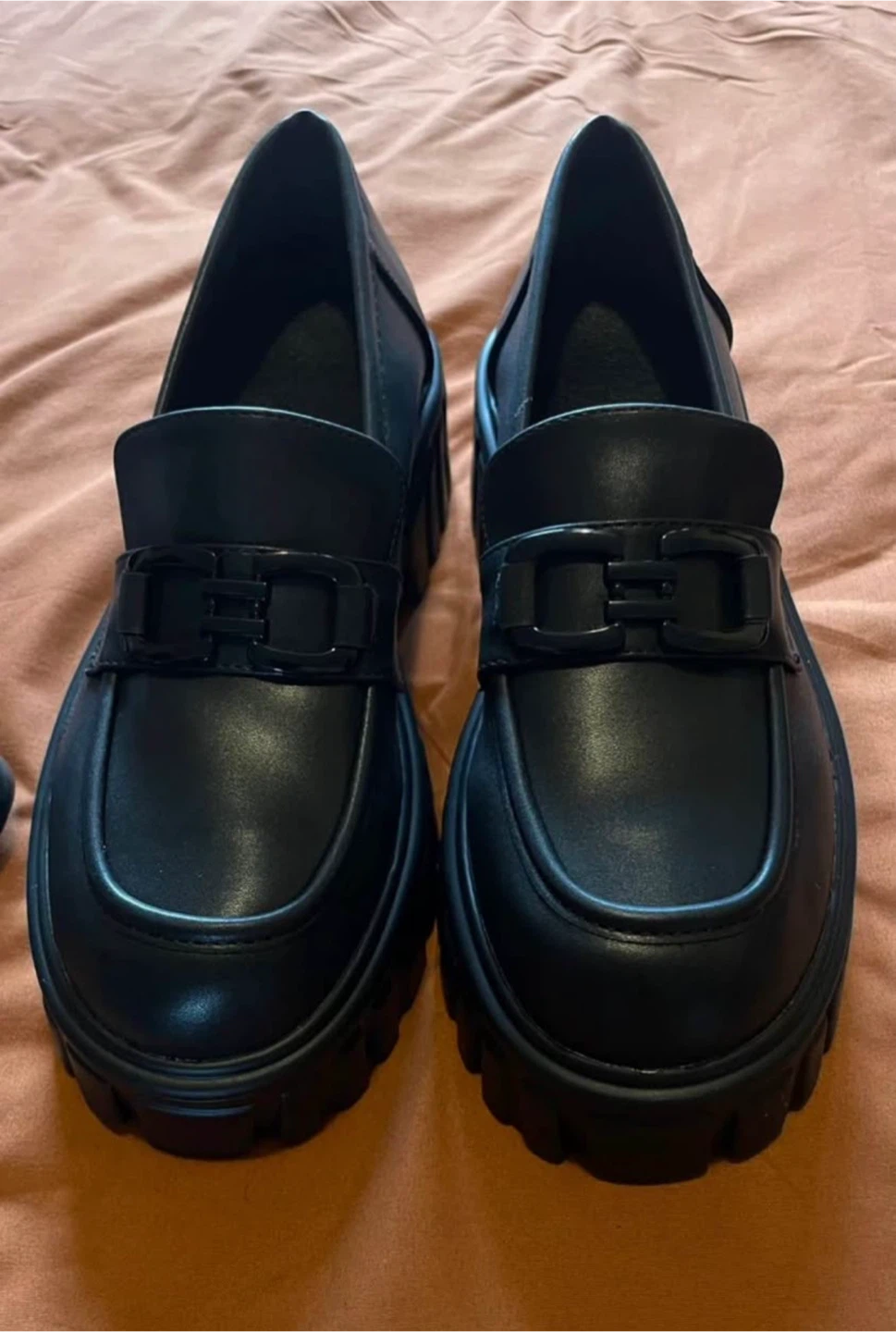 Women’s Black Chunky Loafers Size 38 - photo 2