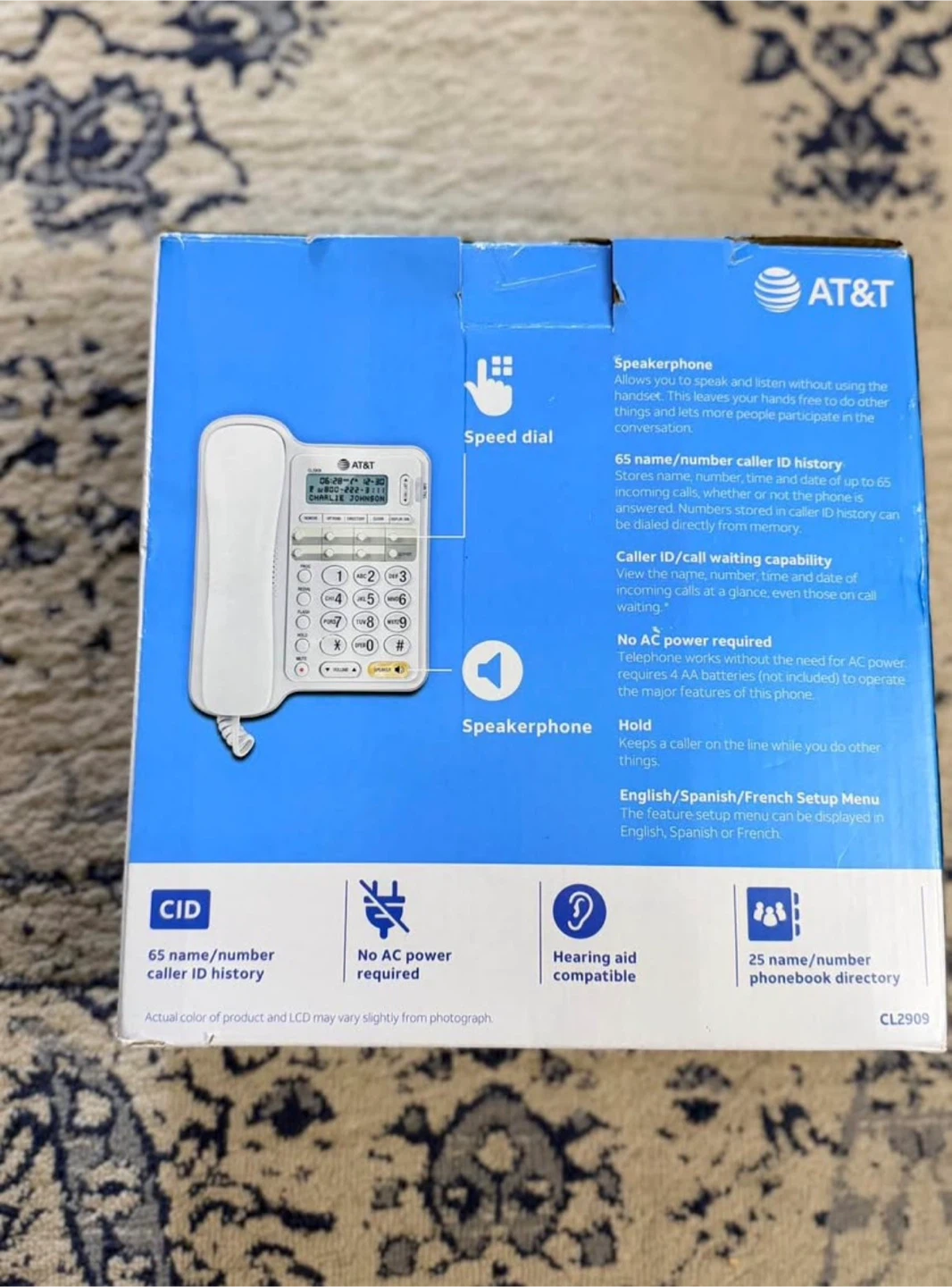 Brand new AT&T Corded Speakerphone with Caller ID - photo 2