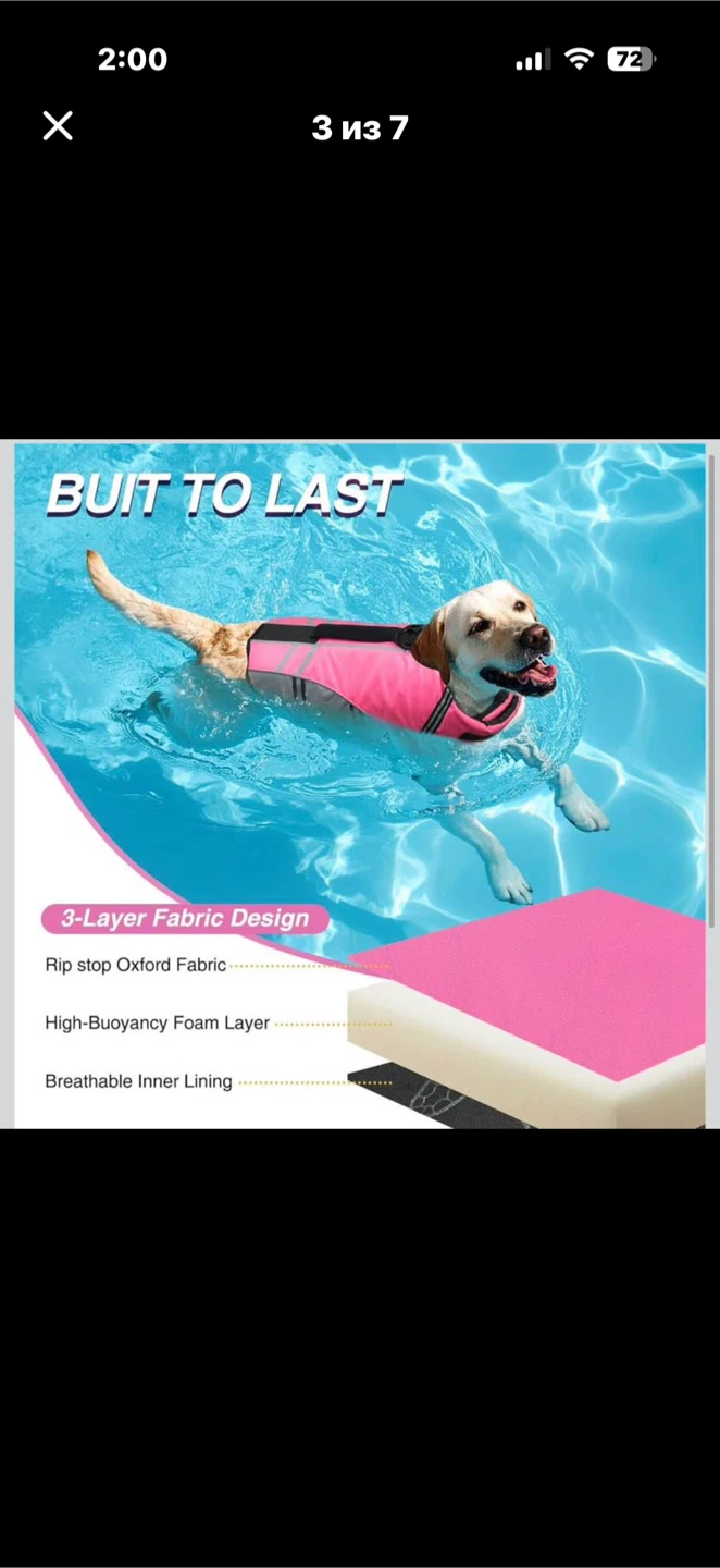 BRAND NEW Pink Dog Life Jacket - Size S - photo 3