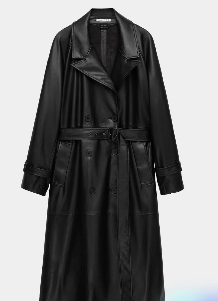 Leather Trench Coat - photo 2