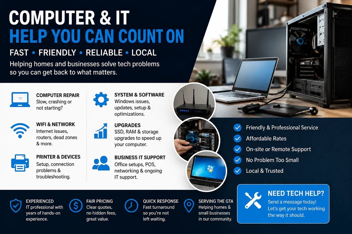🔧 Local Computer, WiFi & IT Help | Home + Small Business