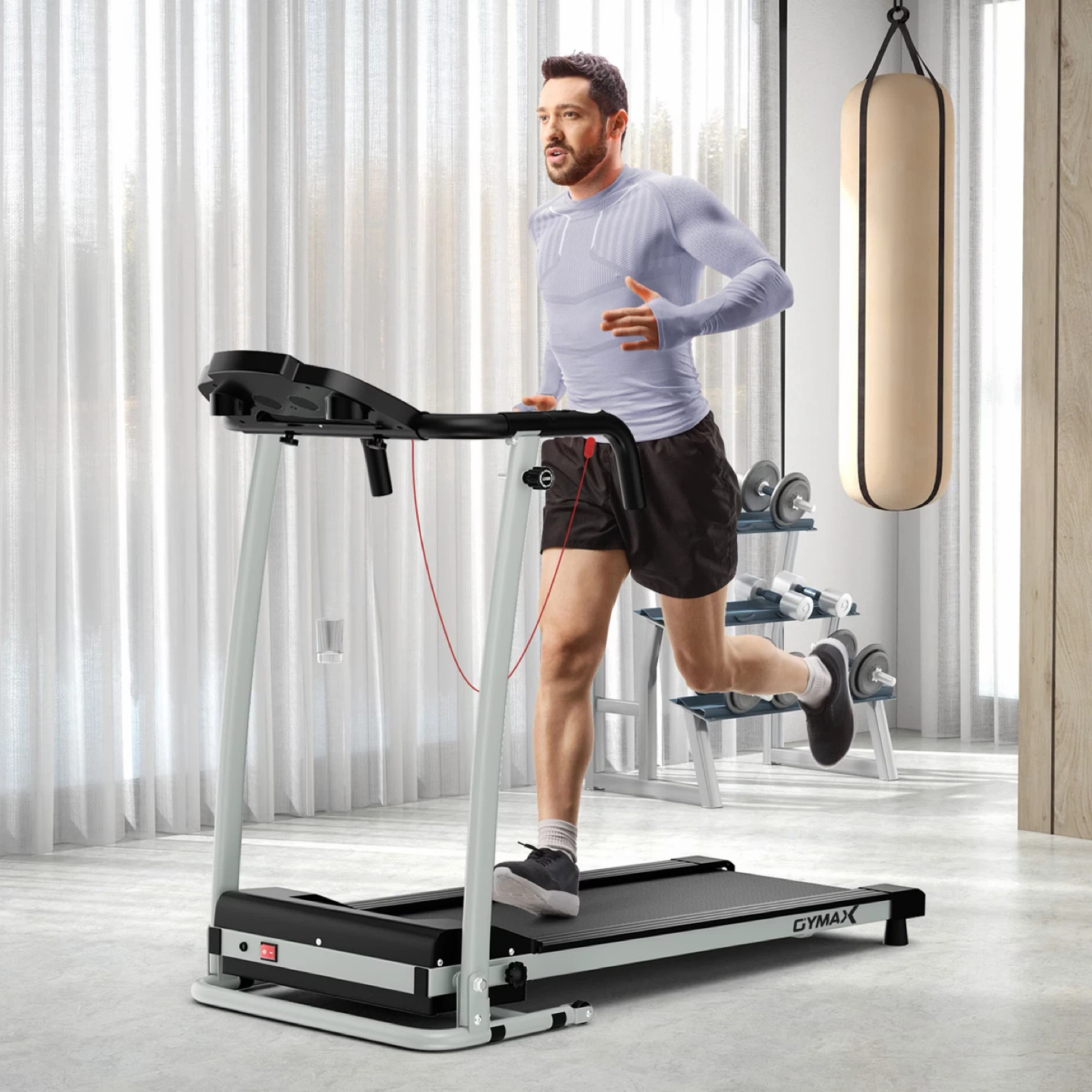GYMAX Folding Treadmill with Shock Absorbers - photo 3
