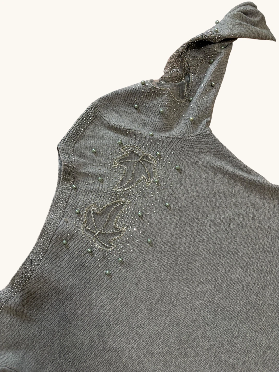 Grey Embellished Sweater with Bell Sleeves - photo 5