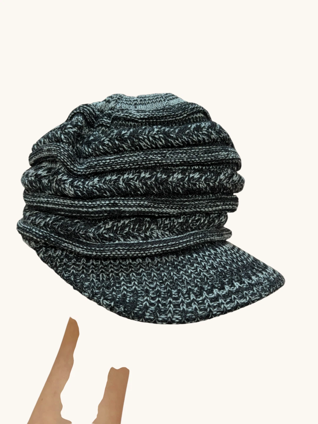 Checkerboard Knit Beanie - photo 5