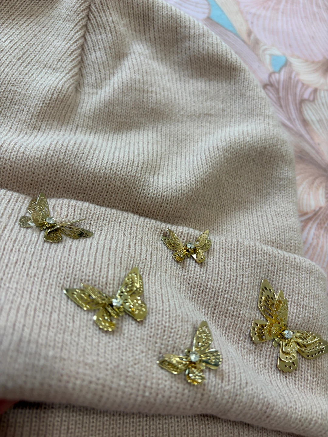 Beanie with Butterfly Embellishments - photo 4