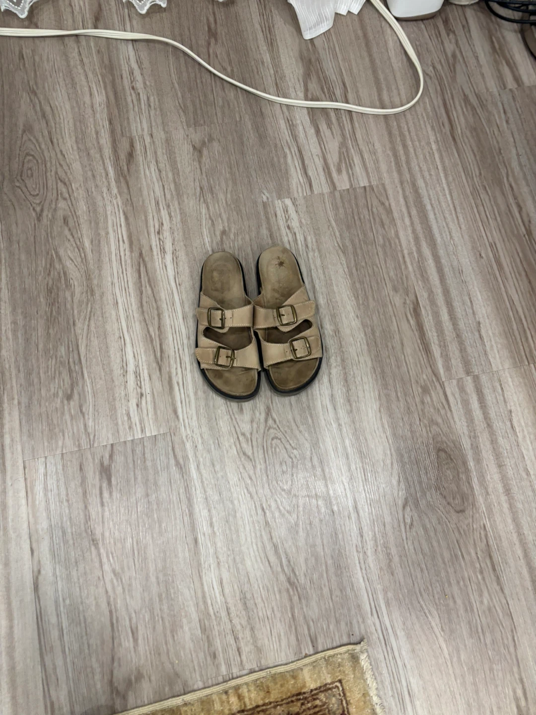 Tan Leather Double Strap Sandals Italy - photo 3