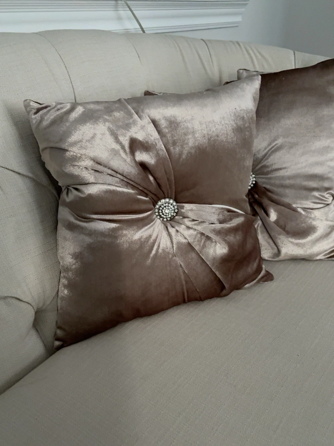 Velvet Accent Pillows - Set of 3 - photo 2