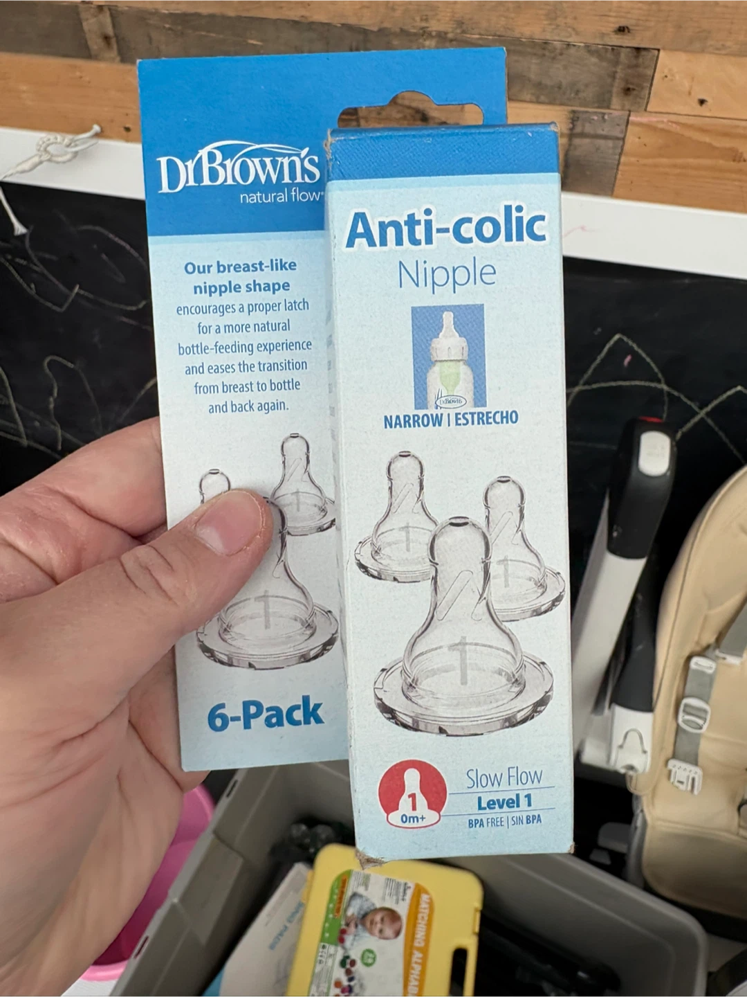 Dr. Brown's Natural Flow Level 1 Narrow Nipple 6-Pack