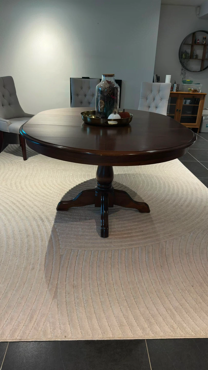 Walnut round dining table
