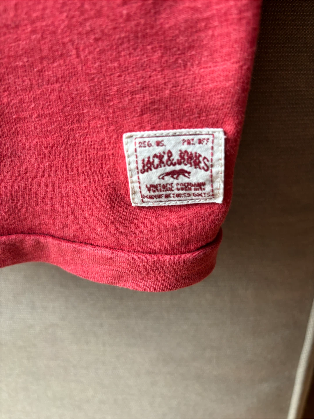 Jack & Jones distressed red vintage Red T-Shirt size L - photo 2