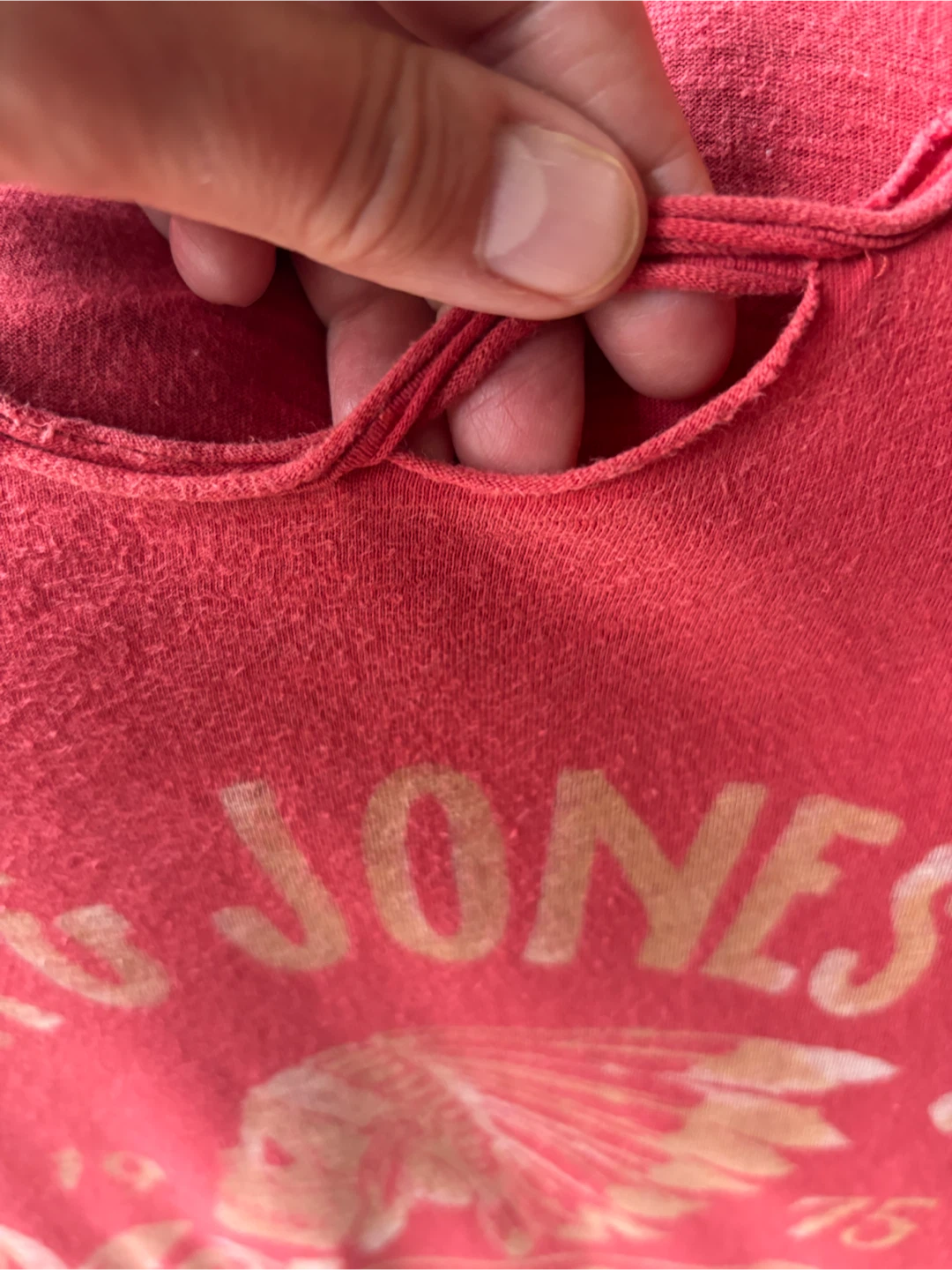 Jack & Jones distressed red vintage Red T-Shirt size L - photo 3